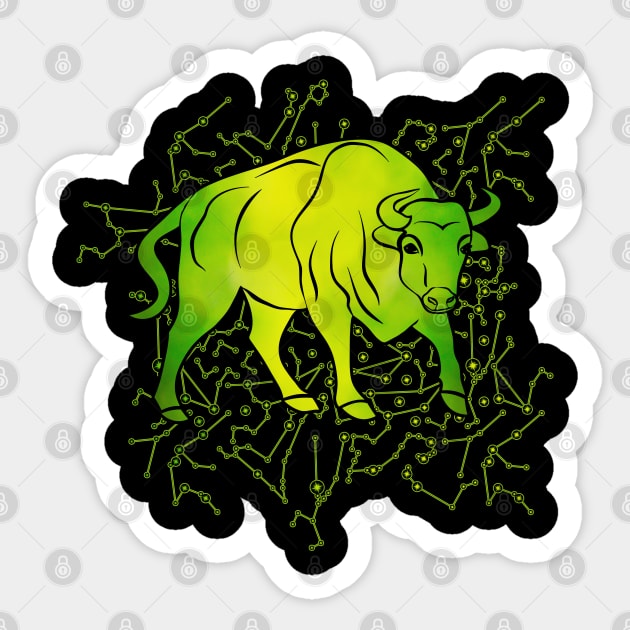 Taurus Zodiac Sign Earth element Sticker by Nartissima